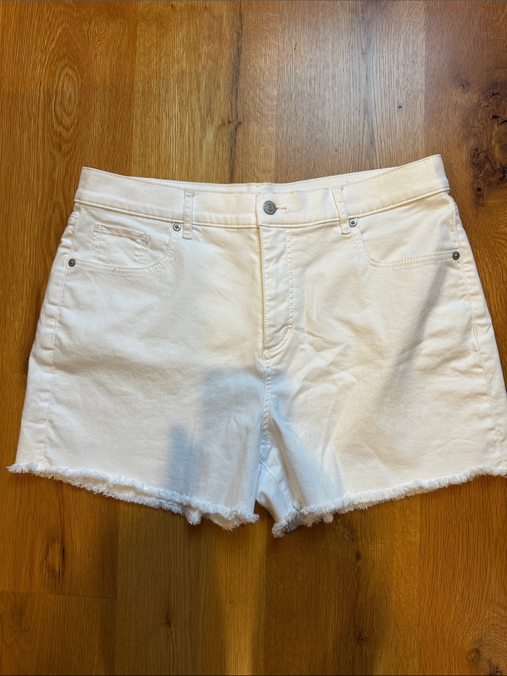 Loft White Denim Shorts